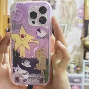 Cute Purple Star and Bear Phone Case